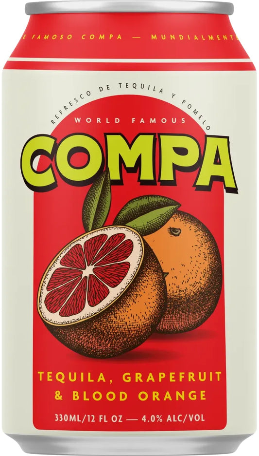Compa Tequila Grapefruit & Blood Orange 4% 24 Pack Cans 330ml | Bottle Stop