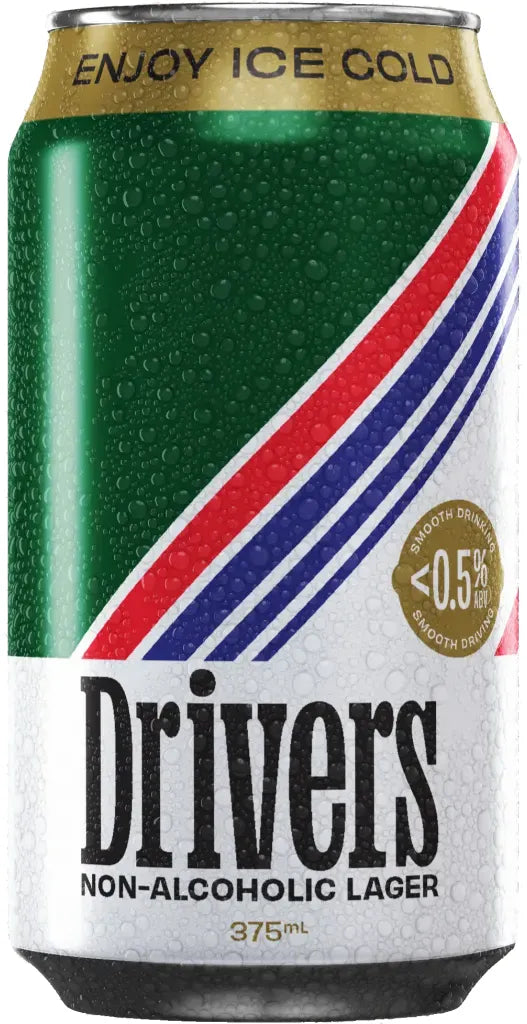 Buy Drivers Non Alcoholic Lager 24 Pack Cans 375ml Online at Bottle Stop