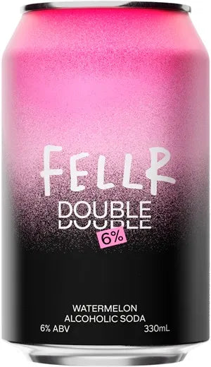 Buy Fellr Double Alcoholic Soda Watermelon Cans 330ml Online at Bottle Stop