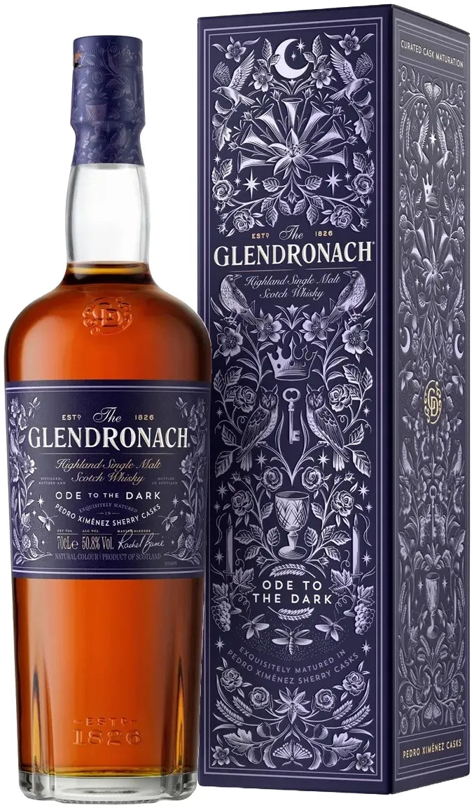 Buy Glendronach Ode To The Dark PX Sherry Cask Single Malt Scotch Whisky with Gift Box 700ml Online at Bottle Stop