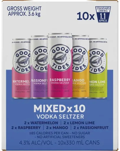 Buy Good Tides Mixed 4.3% Cans 330ml Online at Bottle Stop