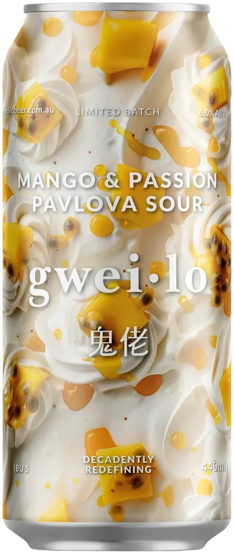 Gweilo Mango Passion Pavlova Sour 6% 16 Pack Cans 440ml | Bottle Stop