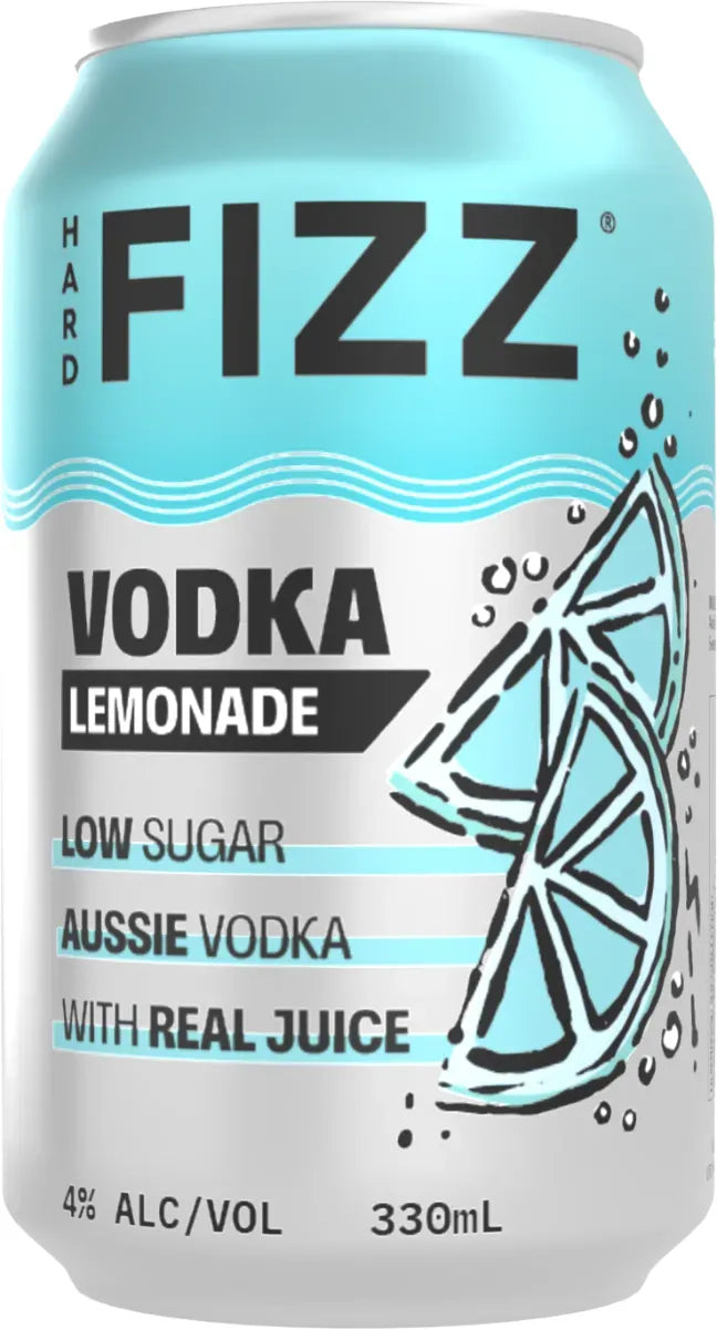 Hard Fizz Vodka Lemonade 4% 24 Pack Cans 330ml | Bottle Stop