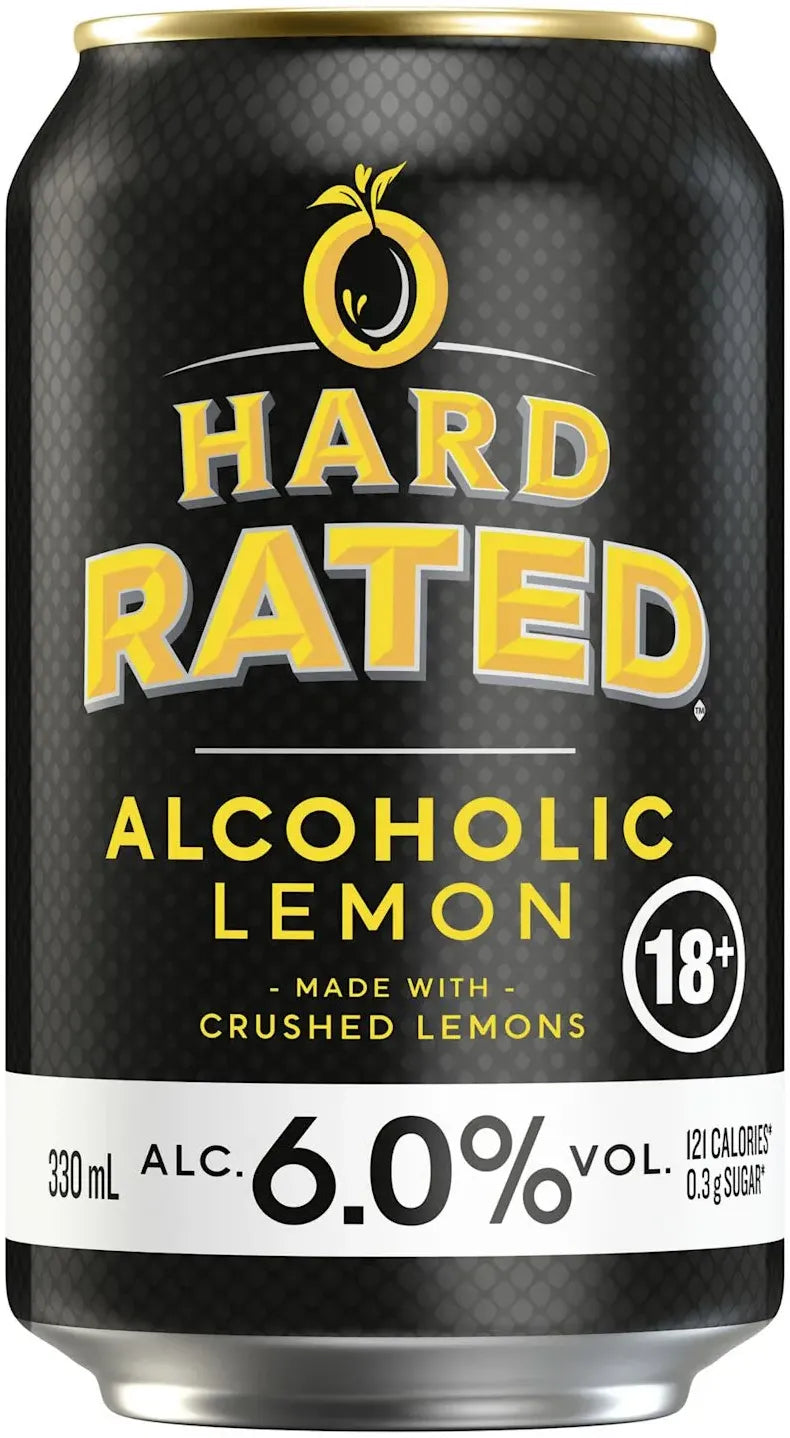Buy Hard Rated Lemon 6% 24 Pack Cans 330ml Online at Bottle Stop