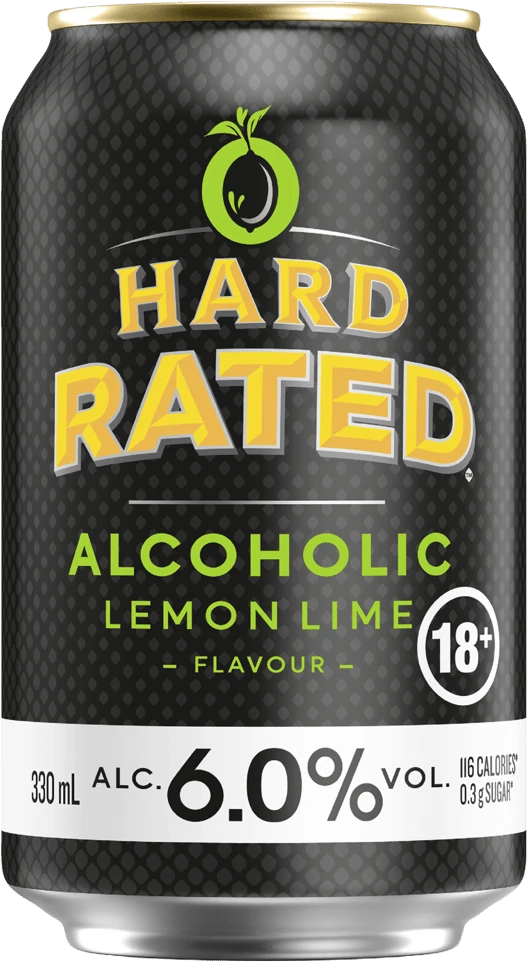 Hard Rated Lemon Lime 6% 24 Pack Cans 330ml | Bottle Stop