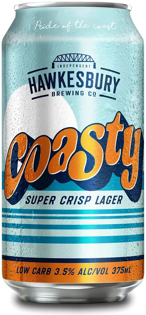 Buy Hawkesbury Brewing Co Coasty Lager 24 Pack Cans 375ml Online at Bottle Stop
