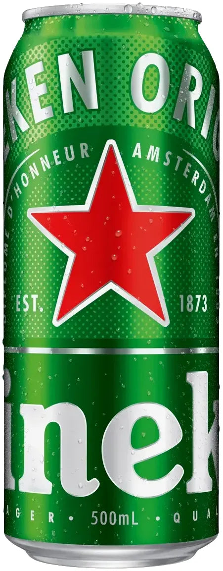 Buy Heineken Lager 5% 24 Pack Cans 500ml Online at Bottle Stop