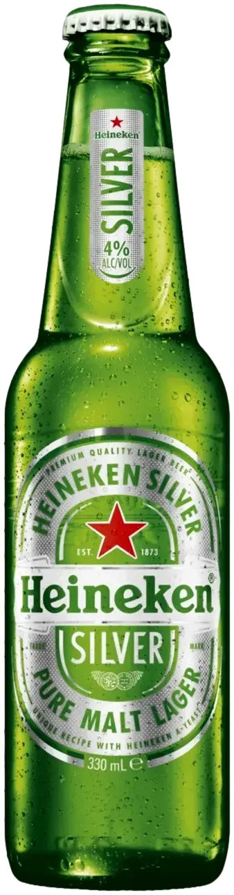 Buy Heineken Silver 4% 24 Pack Bottles 330ml Online at Bottle Stop
