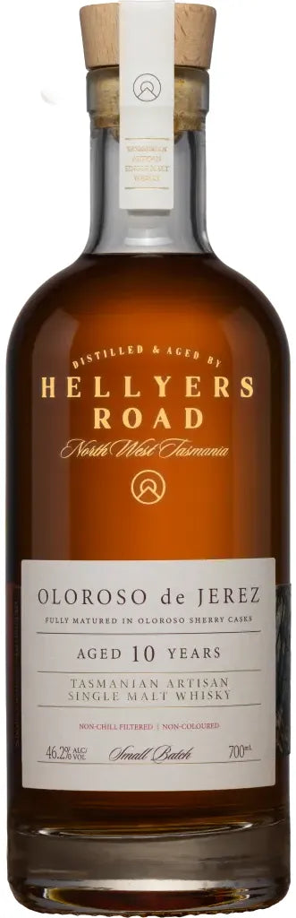 Hellyers Road Distillery 10 Year Old Oloroso De Jerez Single Malt Whisky 700ml