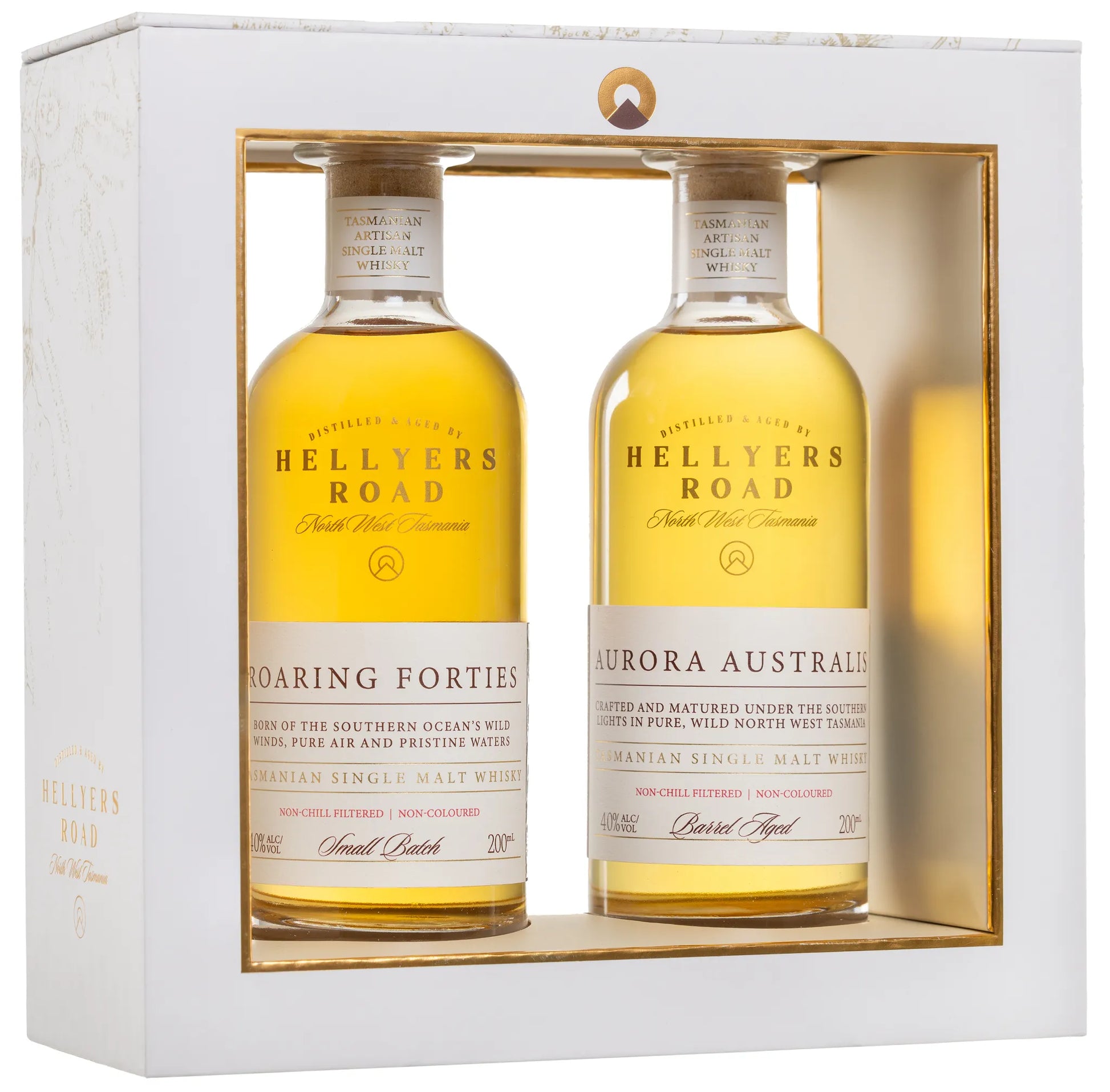 Buy Hellyers Road Distillery Roaring Forties/Aurora Australis Single Malt Whisky 2 x 200ml Online at Bottle Stop