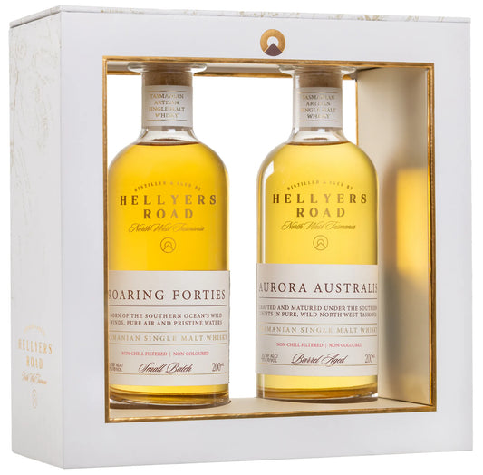 Buy Hellyers Road Distillery Roaring Forties/Aurora Australis Single Malt Whisky 2 x 200ml Online at Bottle Stop