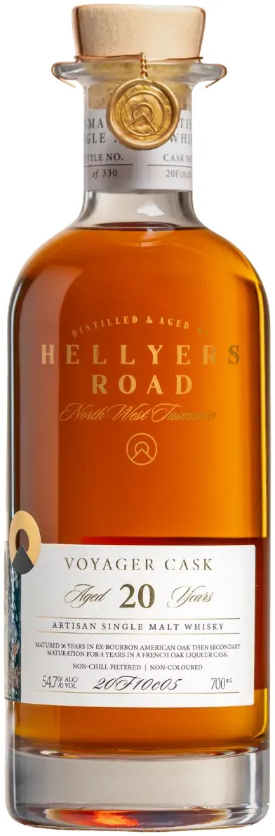 Hellyers Road Distillery The Voyager Cask 20 Year Old 700ml | Bottle Stop