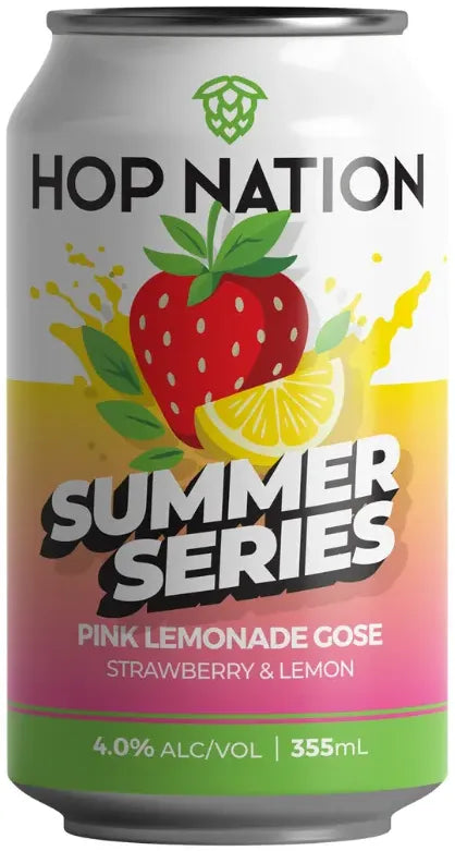 Hop Nation Brewing Co. Summer Series Pink Lemonade Gose 4% Cans 355ml | Bottle Stop