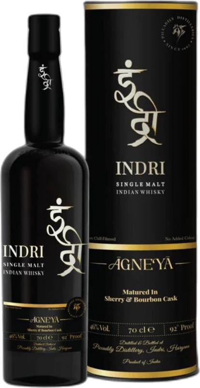 Indri Agneya Single Malt Indian Whisky + Giftbox 700ml | Bottle Stop
