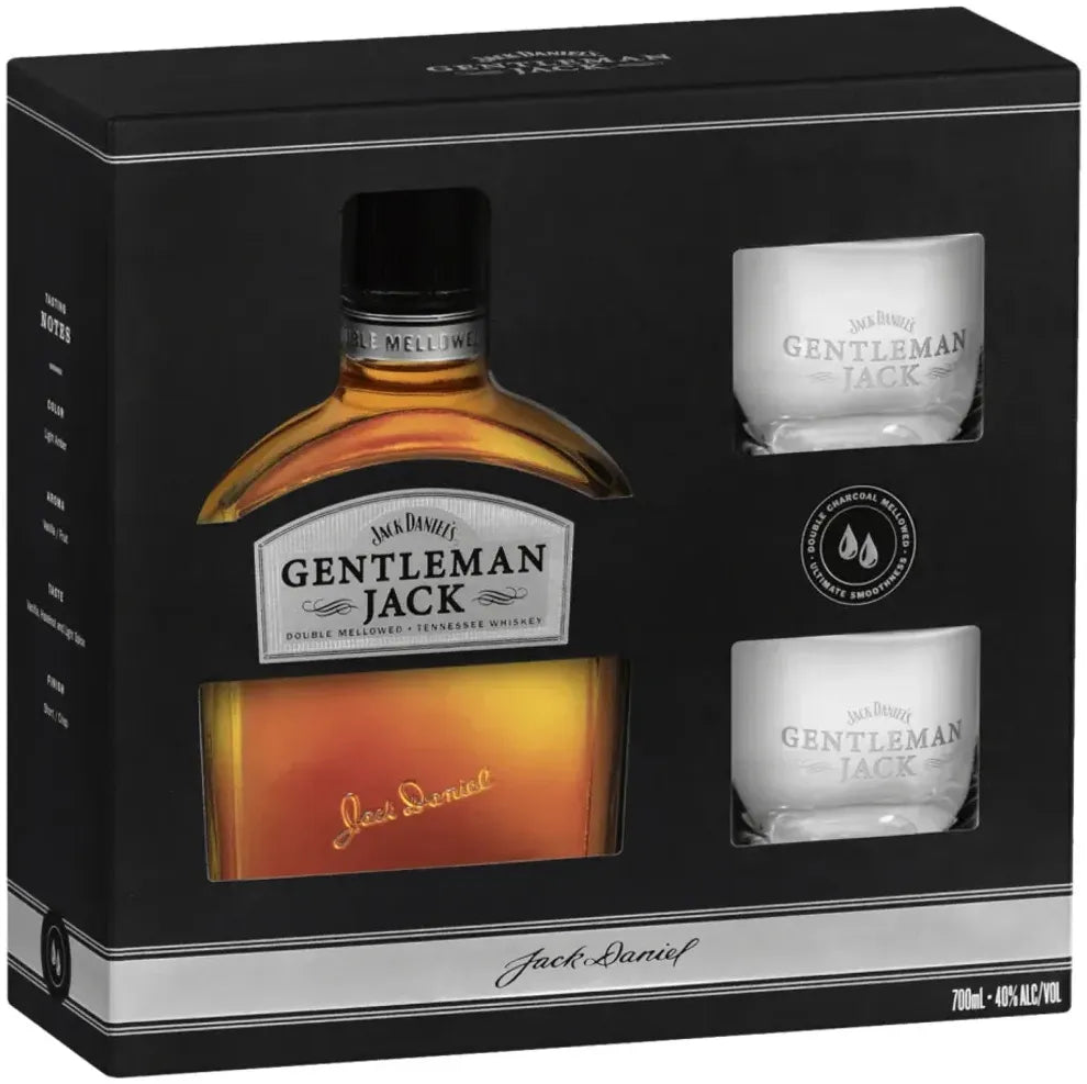 Jack Daniel's Gentleman Jack & Glasses Pack 700ml