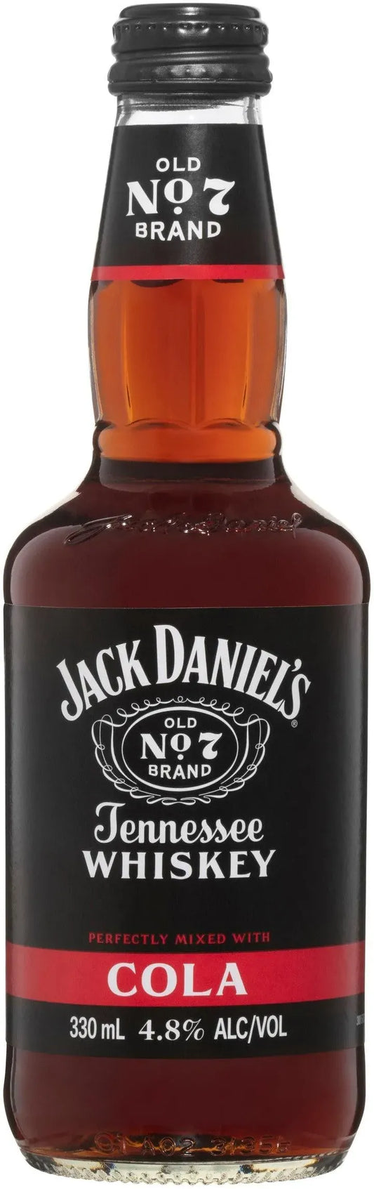 Buy Jack Daniel's Tennessee Whiskey & Cola 4.8% Bottles 330ml Online at Bottle Stop