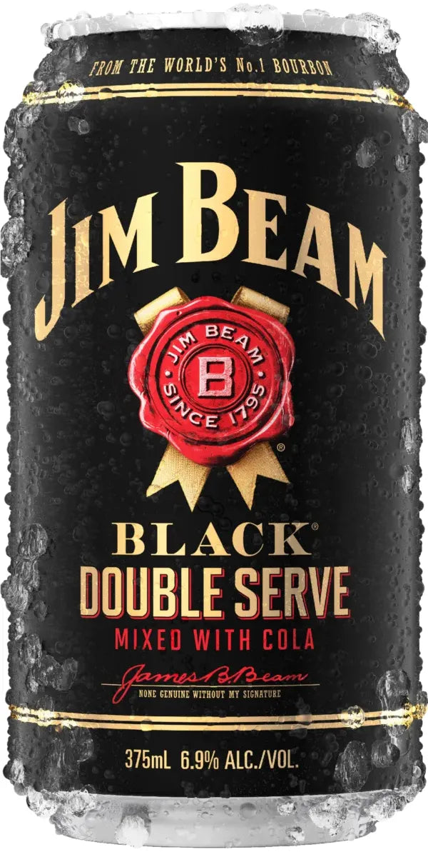 Buy Jim Beam Black Double Serve 6.9% 30 Pack Cans 375ml Online at Bottle Stop