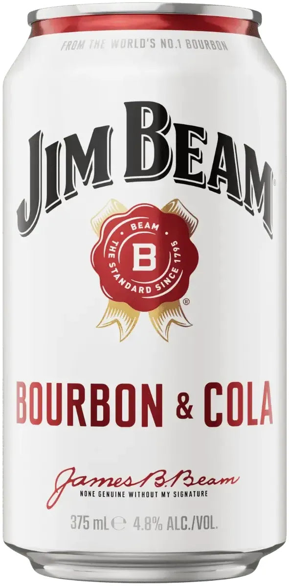 Buy Jim Beam White & Cola 4.8% 24 Pack Cans 375ml Online at Bottle Stop