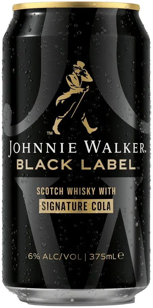 Buy Johnnie Walker Black & Cola 6% 24 Pack Cans 375ml Online at Bottle Stop