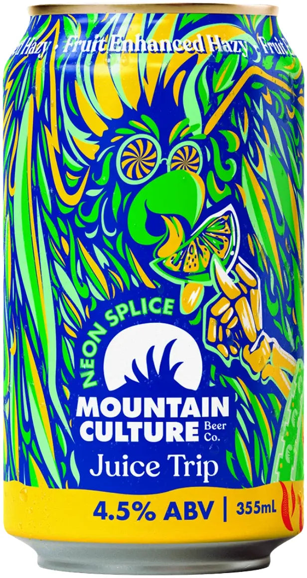 Mountain Culture Beer Co Neon Splice Fruit Enhanced Hazy 4.5% 16 Pack Cans 355ml | Bottle Stop