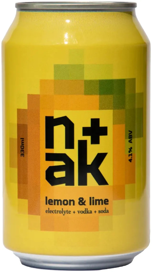 Nak Drinks Lemon Lime Vodka Soda 4.1% 24 Pack Cans 330ml | Bottle Stop