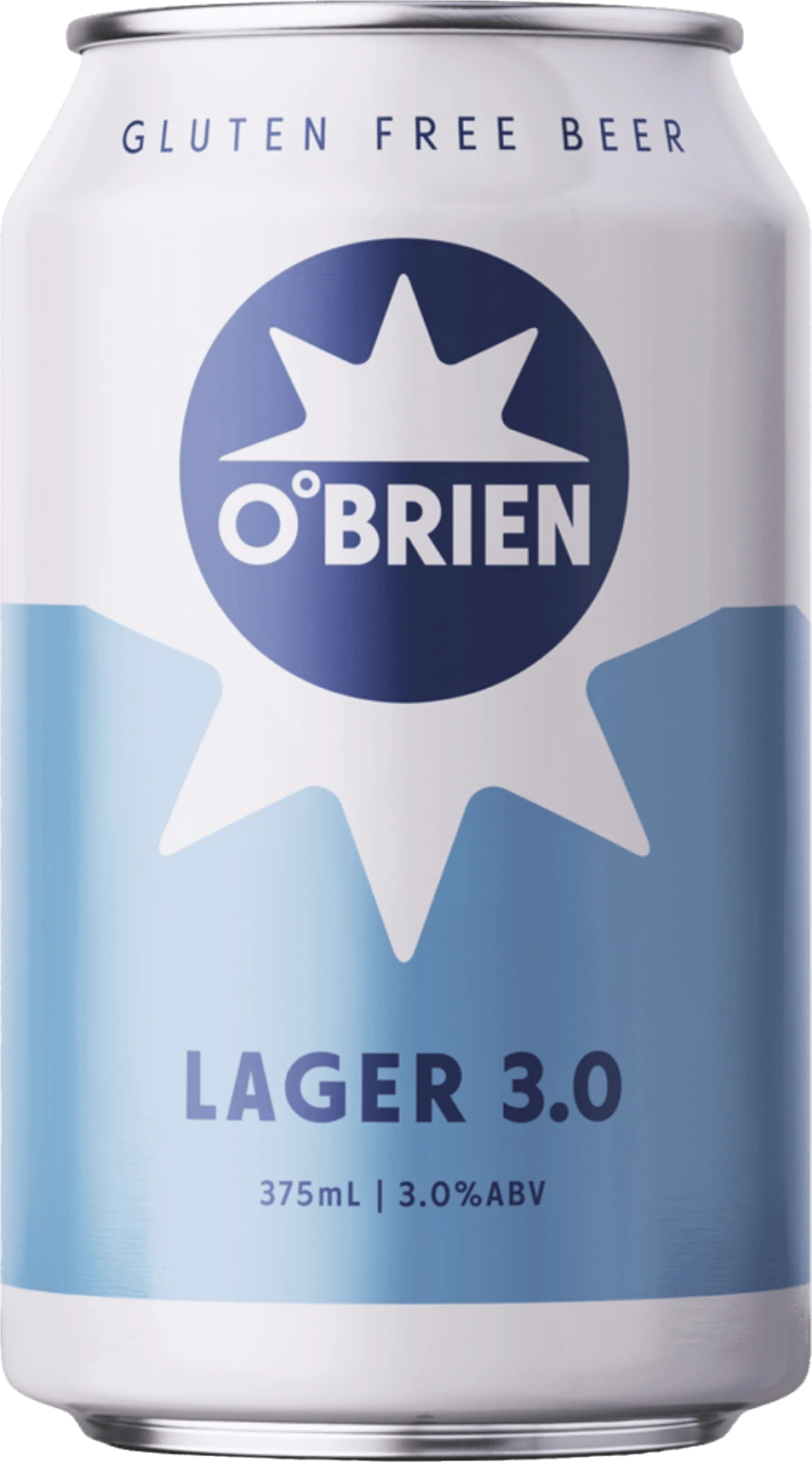 O'Brien gluten Free Lager 3.0 3% 40 Pack Cans 375ml | Bottle Stop