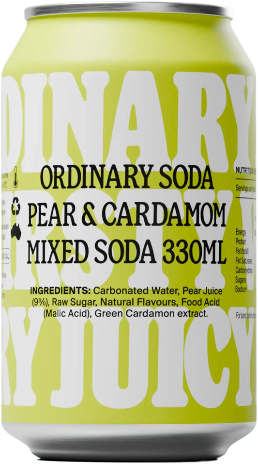 Buy Ordinary Soda Pear & Cardamom 12 Pack Cans 330ml Online at Bottle Stop