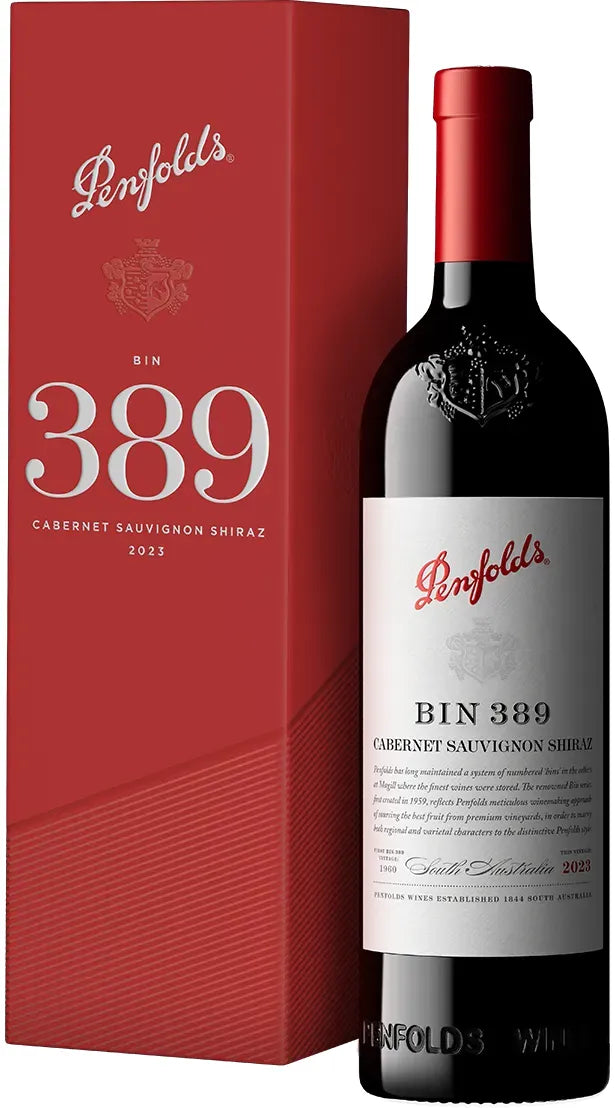 Buy Penfolds Bin 389 Cabernet Shiraz 2023 Giftbox 750ml Online at Bottle Stop