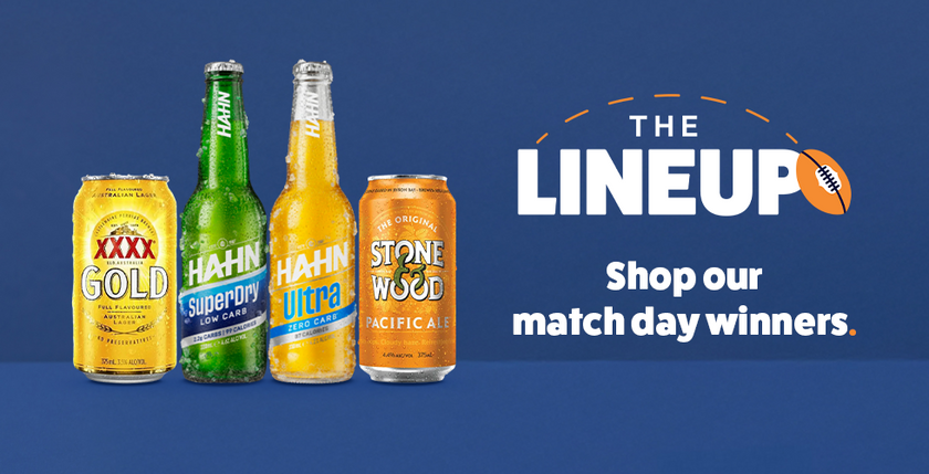 Footy finals lineup - Bottle Stop