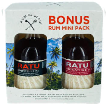 Rum Co of Fiji Rum (Ratu 5YO & Ratu 8YO) Mini Pack 2 x 50ml-Spirits-Rum Co of Fiji-afterpay-alcohol-delivery-Bottle Stop Online Liquor