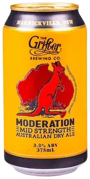 The Grifter Brewing Co Moderation Mid Strength 375ml - BoozeBud