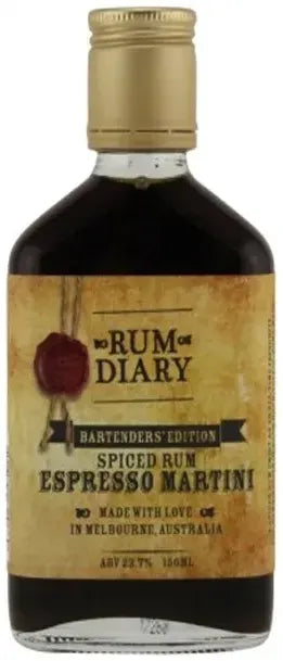 Buy The Rum Diary Spiced Rum Espresso Martini Hip Flask 150ml Online at Bottle Stop