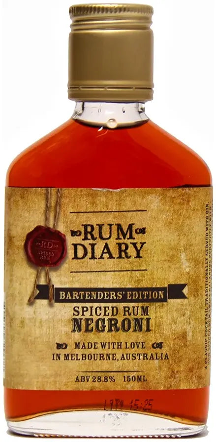 Buy The Rum Diary Spiced Rum Negroni Hip Flask 150ml Online at Bottle Stop