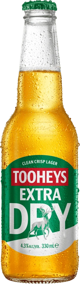 Tooheys Extra Dry 4.3% 24 Pack Bottles 330ml | Bottle Stop