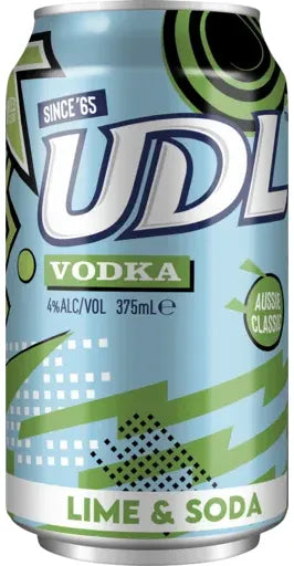 Buy UDL Vodka Lime & Soda 4% Cans 375ml Online at Bottle Stop