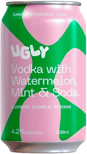 Buy Ugly Vodka RTD Watermelon Mint 24 Pack Cans 330ml Online at Bottle Stop