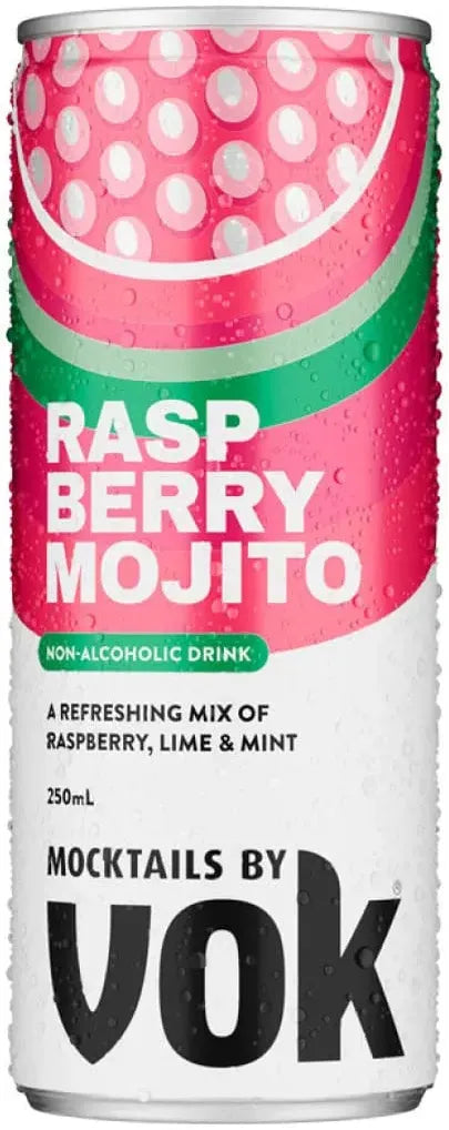 Buy Vok Mocktail Raspberry Mojito 24 Pack Cans 250ml Online at Bottle Stop