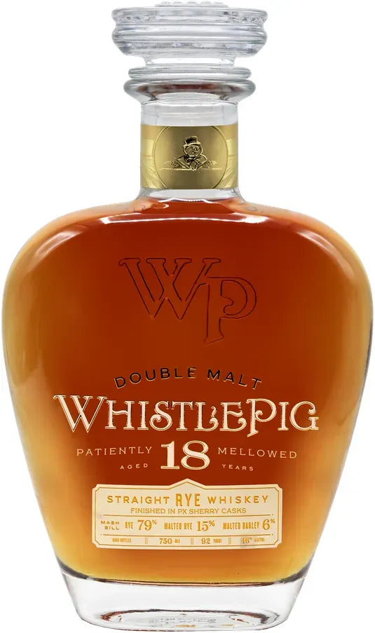 Buy WhistlePig 18 Year Old PX Finish Rye Whiskey 750ml Online at Bottle Stop