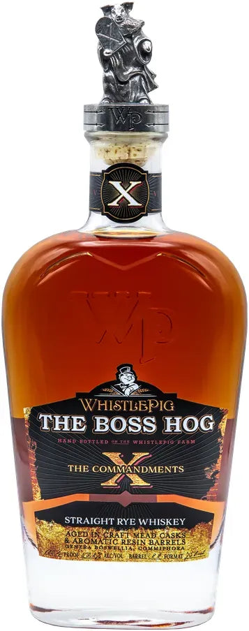Buy WhistlePig Boss Hog The X Commandments Rye Whiskey 750ml Online at Bottle Stop