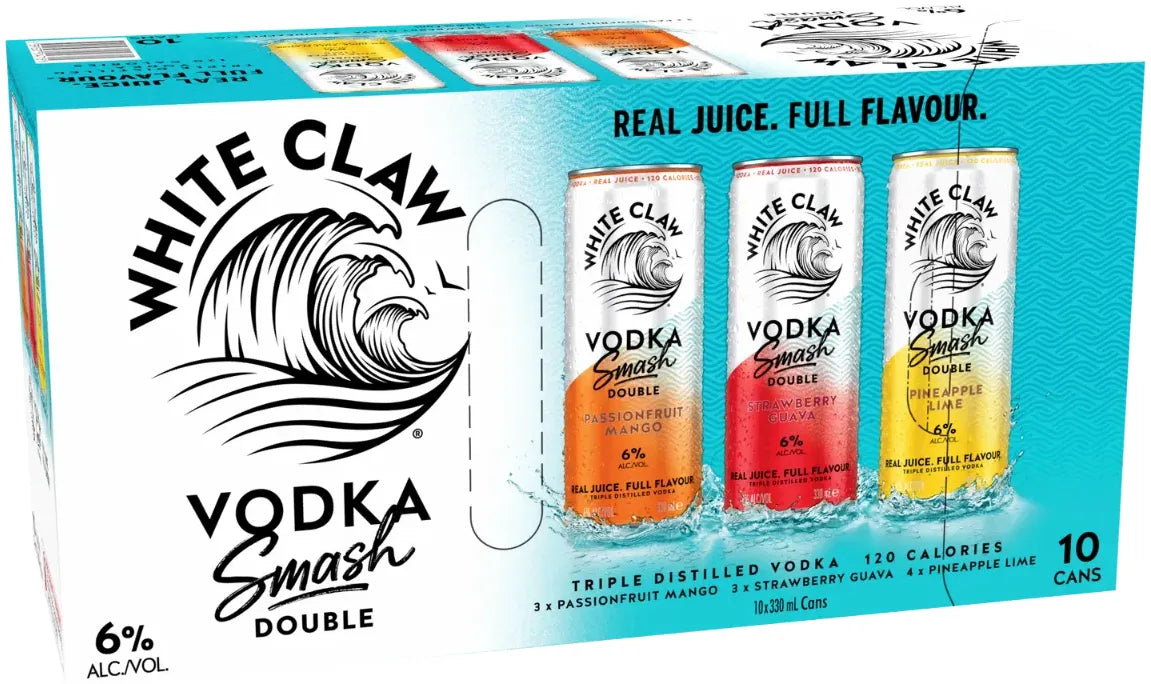 White Claw Vodka Smash Mixed Pack (3x10) 6% 30 Pack Cans 330ml | Bottle Stop