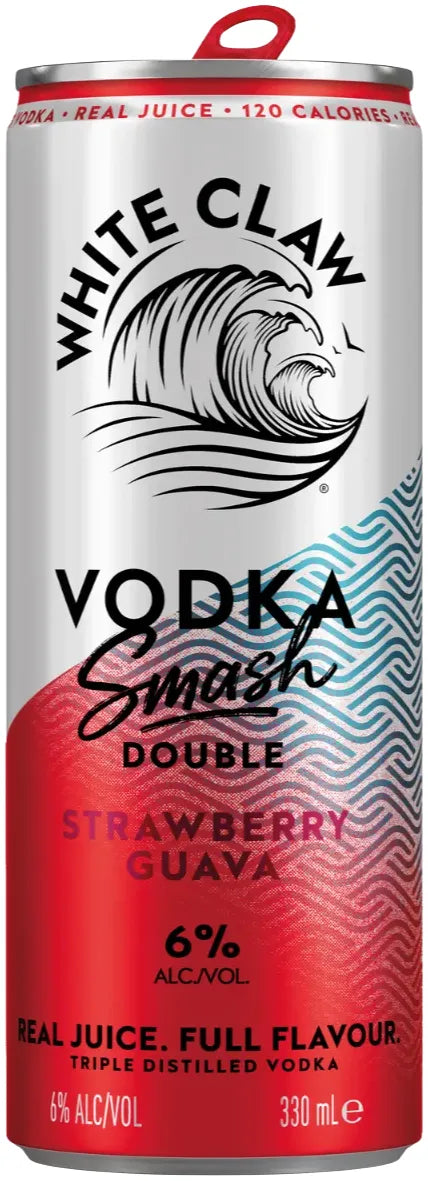 White Claw Vodka Smash Strawberry Guava 6% 24 Pack Cans 330ml | Bottle Stop