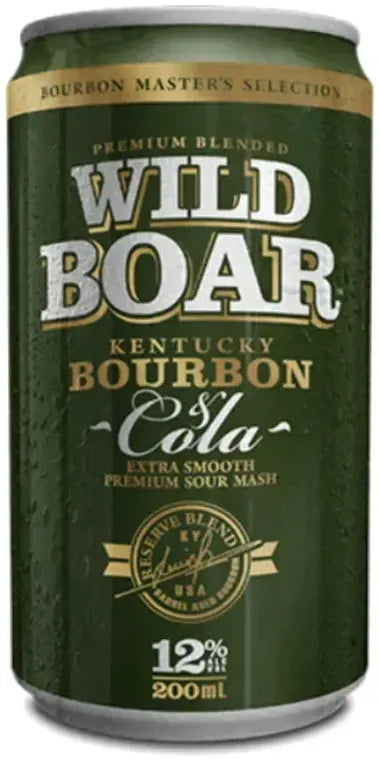 Buy Wild Boar Bourbon & Cola 12% 24 Pack Cans 200ml Online at Bottle Stop
