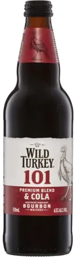 Wild Turkey 101 & Cola 6.5% 12 Pack Bottles 510ml | Bottle Stop