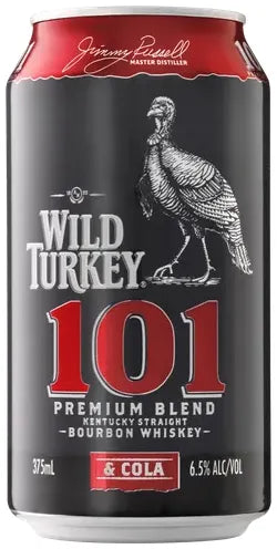 Buy Wild Turkey 101 & Cola 6.5% Cans 375ml Online at Bottle Stop