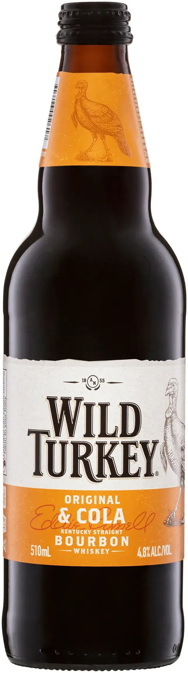 Wild Turkey & Cola 4.8% 12 Pack Bottles 510ml | Bottle Stop