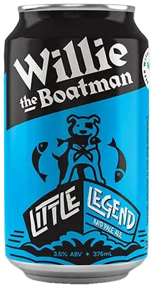 Willie the Boatman Little Legend Mid Pale Ale 3.5% 16 Pack Cans 375ml | Bottle Stop