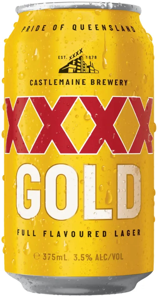 Buy XXXX Gold 24 Pack Cans 375ml Online at Bottle Stop
