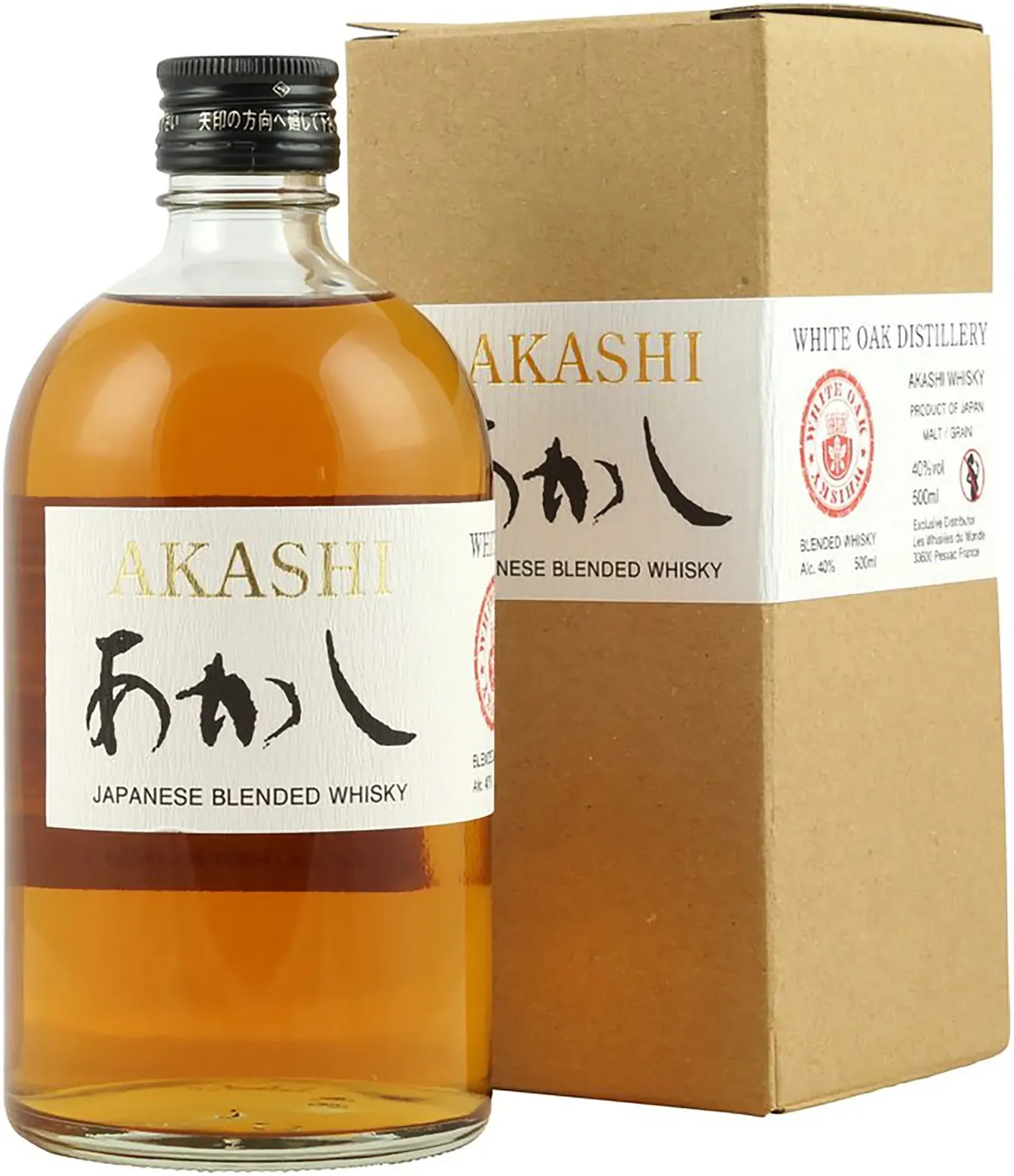 Buy Akashi Blended Malt Japanese Whisky 500ml Online at Bottle Stop