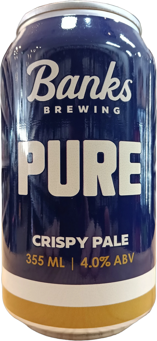 Banks Brewing Pure Crispy Pale 4% 24 Pack Cans 355ml