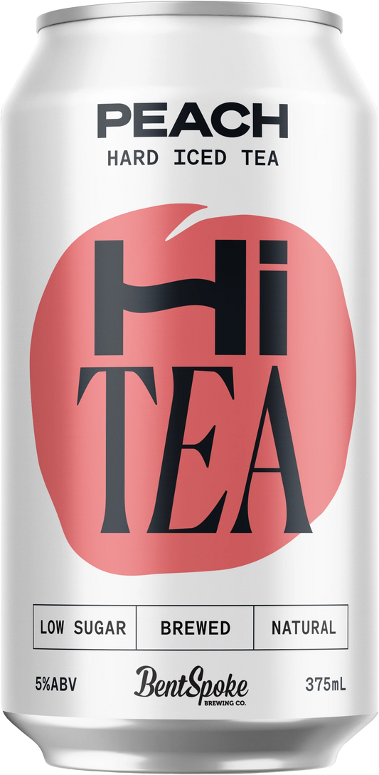 Bentspoke Brewing Co. Hi Tea Hard Iced Tea Peach 5% 16 Pack Cans 375ml